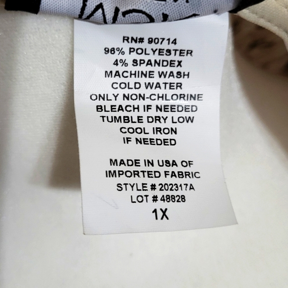 NWT MSK mock wrap, v-neck, sparkling blouse with sequin accents! Plus Sz 1x - Picture 11 of 11